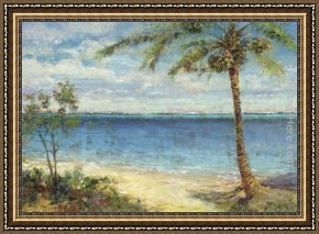 Paradise Framed Paintings - Island of Paradise by Michael Longo