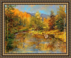 The Valley of Peace Framed Paintings - Magnificent Valley by Michael Longo