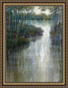 Soul Reflection 2 Framed Paintings - Pond Reflections by Michael Longo