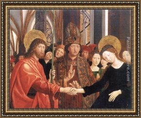 Engagement Framed Paintings - The Engagement of Virgin by Michael Pacher