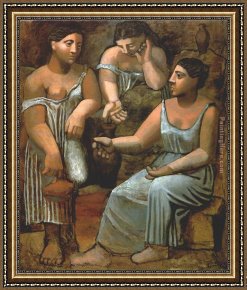 Promise of Spring Framed Paintings - Three Women at the Spring by Pablo Picasso
