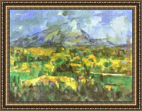 Vue De Saintes Maries 1888 Framed Paintings - Mount Sainte-Victoire by Paul Cezanne