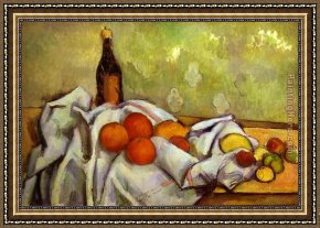 Life Framed Paintings - Still Life 1890 by Paul Cezanne