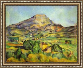 Vue De Saintes Maries 1888 Framed Paintings - The Mount Sainte-Victoire by Paul Cezanne