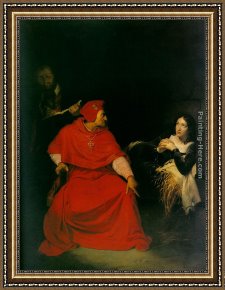 Joan of Arc Framed Paintings - Joan of Arc in Prison by Paul Delaroche