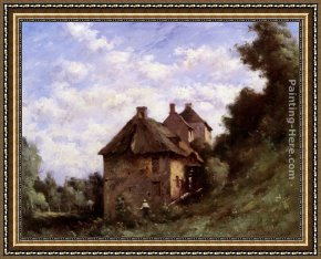 Flatford Mill Framed Paintings - The Mill House by Paul Desire Trouillebert