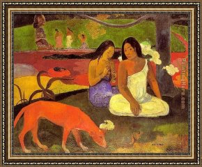 Joyousness Framed Paintings - Joyousness by Paul Gauguin