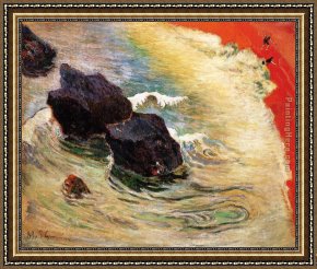 The Wave Framed Paintings - The Wave by Paul Gauguin