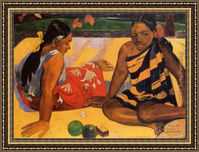 2017 New Framed Paintings - What News by Paul Gauguin