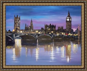 The Night Cafe Framed Paintings - City Nights by Paul Kenton