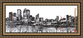 London Framed Paintings - London Progress by Paul Kenton