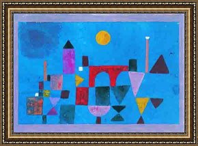 The Red Boats Argenteuil Framed Paintings - Red Bridge by Paul Klee