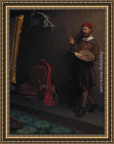 The Painter's Honeymoon Framed Paintings - The Painter by Paul Peel