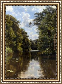 A Beautiful Day Framed Paintings - A Summer's Day by Peder Mork Monsted