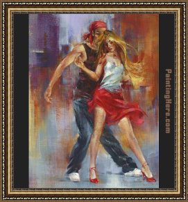 Dance Framed Paintings - Street Dance by Pedro Alvarez