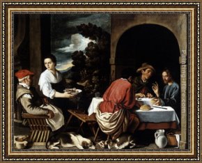 Picture of The Last Supper II Framed Paintings - The Supper at Emmaus by Pedro Orrente