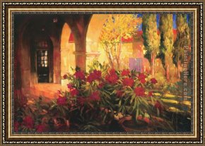 Venice Twilight Framed Paintings - Twilight Courtyard by Philip Craig