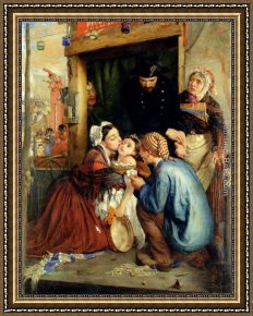 Stolen Framed Paintings - French Peasants Finding Their Stolen Child by Philip Hermogenes Calderon