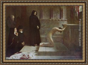 Acts Framed Paintings - St Elizabeth of Hungary's Great Act of Renunciation by Philip Hermogenes Calderon