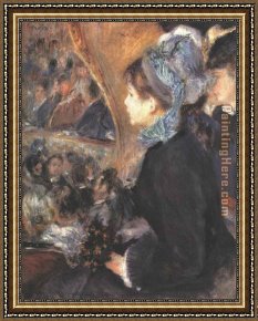 Evening Mood Framed Paintings - Her First Evening Out by Pierre Auguste Renoir