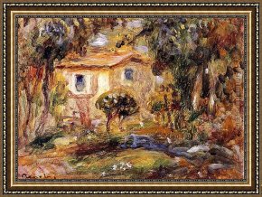 Pierre Framed Paintings - Landscape by Pierre Auguste Renoir