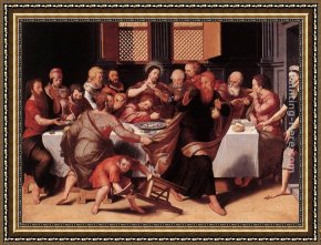 Picture of The Last Supper II Framed Paintings - Last Supper by Pieter Pourbus