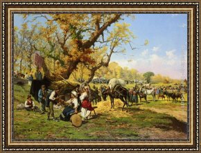 Pietro Longhi Framed Paintings - The Horse Hair by Pietro Barucci