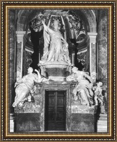 Virgil's Tomb Framed Paintings - Tomb of Benedict XIV by Pietro Bracci