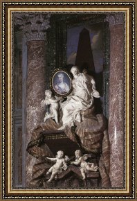 Virgil's Tomb Framed Paintings - Tomb of Maria Clementina Sobieski by Pietro Bracci