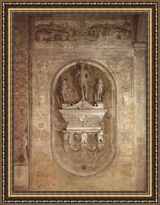 Pietro Longhi Framed Paintings - Monument to Jacopo Marcello by Pietro Lombardo