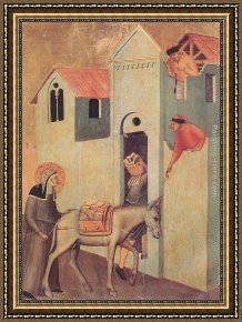 Pietro Longhi Framed Paintings - Beata Umilta Transport Bricks to the Monastery by Pietro Lorenzetti