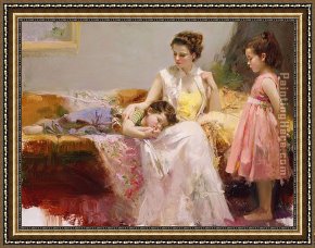 The Heart of The Andes Framed Paintings - A Soft Place In My Heart by Pino