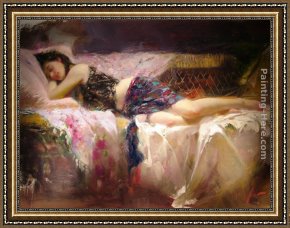 Rest Framed Paintings - At Rest II by Pino