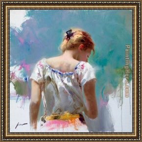 Delicate Framed Paintings - DELICATE by Pino