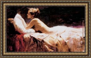 Evening Mood Framed Paintings - Evening Repose by Pino
