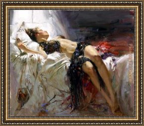 Jacob's Dream Framed Paintings - Morning Dreams by Pino