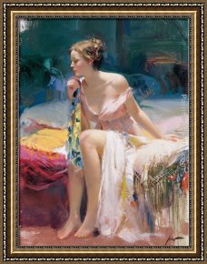 Thoughts of Springtime Framed Paintings - Second Thoughts by Pino