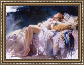 Jacob's Dream Framed Paintings - Sensual Dreams by Pino
