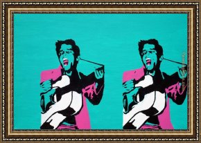 Allegory of Arts Framed Paintings - guitar player by Pop art