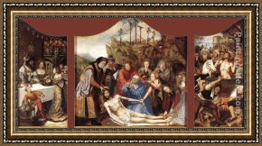 Massys Framed Paintings - St John Altarpiece by Quentin Massys