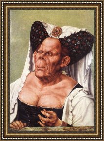 Massys Framed Paintings - The Ugly Duchess by Quentin Massys