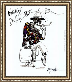Allegory of Arts Framed Paintings - Fear And Loathing In Las Vegas I by Ralph Steadman Art