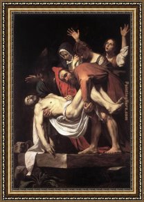 St Augustine Washing The Feet of Christ Framed Paintings - Deposition of Christ by Raphael