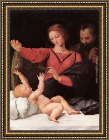 Madonna with The Rosary Framed Paintings - Madonna of Loreto by Raphael