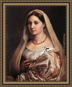 The Woman with The Veil Framed Paintings - The Woman with The Veil by Raphael