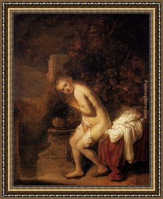 Rembrandt Framed Paintings - Susanna and the Elders by Rembrandt