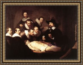 Rembrandt Framed Paintings - The Anatomy Lesson of Dr Tulp by Rembrandt