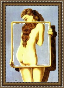 Rene Magritte Framed Paintings - Dangerous Liaisons by Rene Magritte
