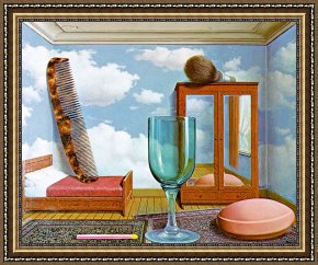 Rene Magritte Framed Paintings - Personal Values by Rene Magritte
