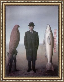Rene Magritte Framed Paintings - Presence of Mind by Rene Magritte